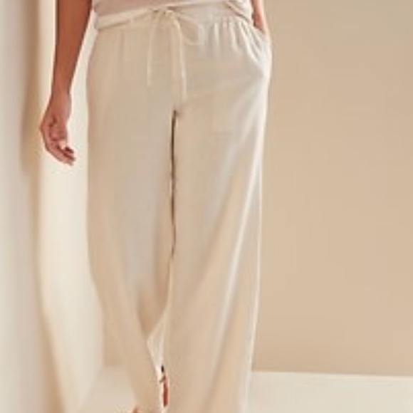 Old Navy | Pants u0026 Jumpsuits | Khaki Midrise Wideleg Linenblend Pullon Pants  | Poshmark